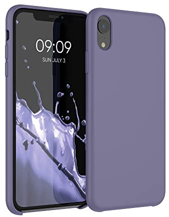 kwmobile Case Compatible with Apple iPhone XR Case - TPU Silicone Phone Cover with Soft Finish - Soft Blue Lavender