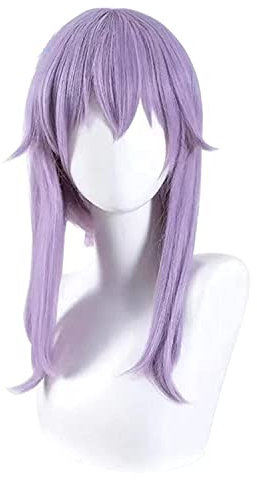 GZIRUE Lila Kurze Geflochtene Perücke Haar für Shinoa Hiiragi Wig Cosplay Anime Kostüm with Wig Cap