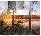 Mendler Foto-Paravent mit Schallschutz HWC-L55, akustischer Raumteiler Trennwand Sichtschutz, MVG - 180x204cm Waldsee
