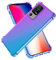 SEAHAI Funda para TCL 40 SE (TCL 40SE), Gradiente Vistoso Transparente Cristal TPU Carcasa Estuche, Antigolpes Case de Ultradelgado Suave Silicona Bumper, Morado/Azul