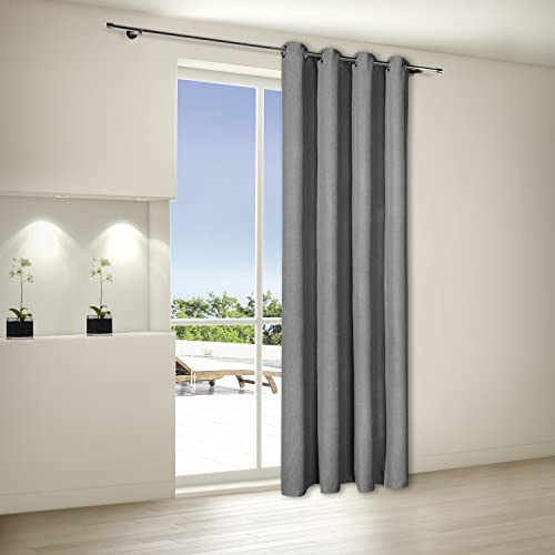 Happy Home Ösenschal Claudius Blickdicht B/H: 140 x 235 cm (grau)