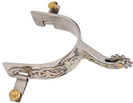 Western-Cowboy-Sporen, 2 Stück, Exquisite Vintage-Pferdesporen aus Edelstahl mit Rotierendem Zahnrad,Retro-Stiefelsporen aus Metall mit Feiner Verarbeitung für Reitsportbegeisterte