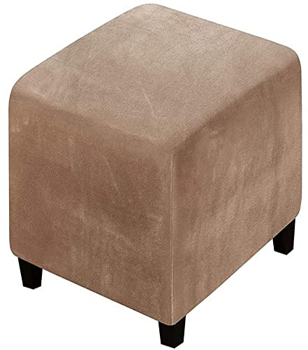 Ottomane Schonbezug Hockerbezug, 40x40/50x50/60x60 Hocker Husse für Fußhocker Quadratisch/Rechteckig, Stretch Bezug Ottomane Abdeckung Überzug Hocker Protector Waschbar Hockerabdeckung ( Color : #12 ,