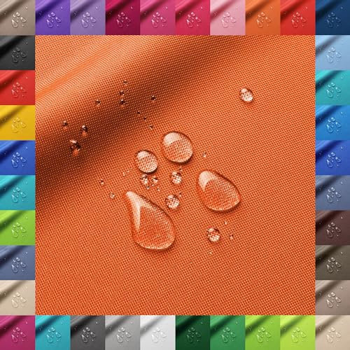 Patchhome Oxford Polyester Öko-Tex Gewebe, Wasserdicht, Polyesterstoff, Meterware mit 160cm Breite reißfest und pflegeleicht (Neon- Orange)