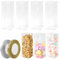 lalago 30pcs Kunststoff Geschenkbox Plastik Weihnachten Transparent Kunststoff Geschenkboxen für Verpackung Hochzeitsbevorzugungsboxen Süßigkeiten mit 2 Rollen Gold- und Silberbändern(4x4x12cm)