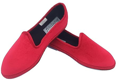 de fonseca Straordinarie Friulane Donna Le Originali in Velluto, Scarpe Fondo Bicicletta Ballerine per Tutte Le Stagioni qualità Unica (Rosso Amor, 39)