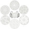 Silicone Coasters with Holder, White Round Drink Coasters Set of 6 Rubber Cup Pad Non-slip Mug Mat Decorative Cup Coasters Heat Resistant for Coffee Table, Kitchen, Office, Bar(White)
