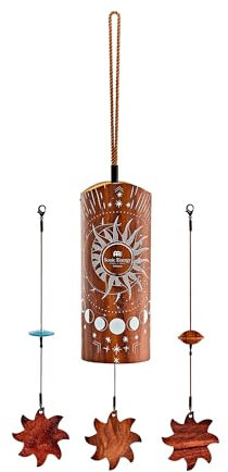 Sonic Energy Cosmic Bamboo Chime Luna – Klangspiel Abend, 432 Hz – Für Meditation, Therapie, zur Dekoration – Inkl. Ersatzpendel (CBCLUNA)
