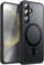 JETech Magnetic Case for Samsung Galaxy S24+ / S24 Plus 5G, Compatible with MagSafe, Translucent Matte Back Shockproof Phone Cover (Black)