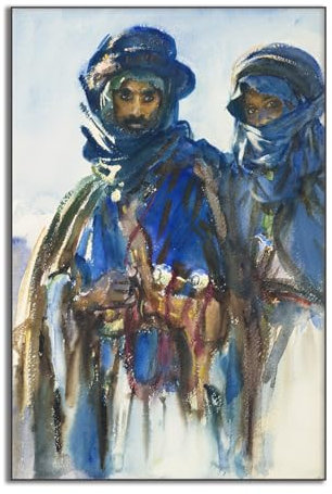 OKRA John Singer Sargent Leinwand – Beduinen-Poster – realistisches Poster – Retro-Charakterbild – coole Wanddekoration für Wohnzimmer, Küche und Badezimmer, ungerahmt (30 x 45 cm)