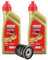 Kit Tagliando 2Lt Olio 5W-40 + Filtro olio 82635R per Piaggio Beverly Vespa GTS Liberty 125-300