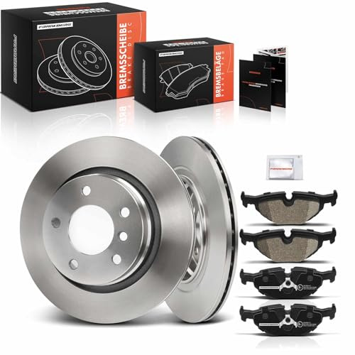 Frankberg Bremsensatz inkl. 2x Bremsscheiben + 4x Bremsbeläge Hinten | Kompatibel mit 3er Touring E46 3er E46 3er Cabriolet E46 3er Coupe E46 Replace# 34216750190