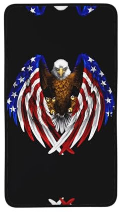 WapNo Handtuch mit USA-Flagge, Patriotisches Adler, Korallensamt, sehr saugfähig, Handtuch für Hotels, Badezimmer, Duschen, Spas, 40,6 x 71,1 cm