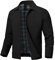 YSENTO Veste bomber légère pour homme - Veste d'été mi-saison - Veste d'aviateur coupe-vent, Noir , XL