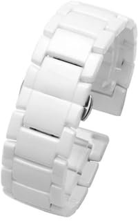 Yenle Cinturino in ceramica da 20 mm, 22 mm, adatto per Huawei Watch GT 3 Pro 46 mm, 43 mm/GT3 46 mm, 42 mm, GT 2 46 mm/42 mm/GT 2 Pro/GT 2e/GT 2e 42 mm 46 mm (bianco 2,22 mm)