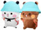 KUWUNG Bubu Dudu Kuscheltier, 2 Stück Dudu Bubu Plüschtier,Cute Plushies Bär Panda für Kindergeschenk, Geburtstagsgeschenk für Jungen und Mädchen