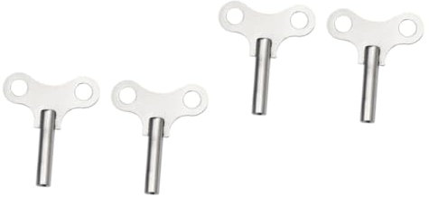 WOONEKY 4 Stück Uhrenschlüssel Aufziehschlüssel robuste Uhrenaufzugsschlüssel Hotfix-Tool Mechanical Watch hochstihl Reparaturschlüssel für Stahluhren Uhraufzugsschlüssel aus Metall Silver