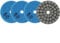 Confezione da 4 cuscinetti diamantati da 5 cm per lucidatura a umido e a secco, per smerigliatrice, lucidatrice, granito, marmo, cemento, pietra lucidante (4 pezzi grana 50)