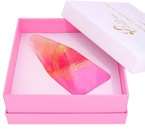 Soap Gifts for Women Infused with Heart-Shaped Rose Quartz Crystal | Cleansing Rituals for Body and Soul | Surprise in a Soap Christmas Gifts (130 g, Rose Quartz)