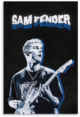 Kobueo Sam Poster Fender Music Vintage Singer Für Zimmer, Ästhetische Leinwand-Wandkunst, Schlafzimmer-Dekor Poster 12x18inch(30x45cm)