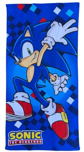 CARTOON Strandtuch aus Polyester-Mikrofaser für Kinder, 245 g/m², Größe 70 x 140 cm (Sonic)
