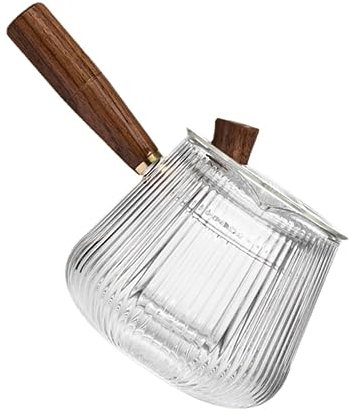 VALICLUD Théière Domestique Verre Transparent Bouilloire à Vapeur Théière Pour Cuisinière à Induction