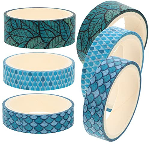 CLISPEED Washi Tape Satz 6 Rollen 3m Klebeband Bunt Dekorativ Selbstgemacht Bastelband Scrapbooking Planerband Japan Papierband Für Handbuch Tagebuch