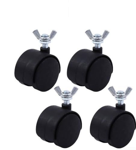 Heater Casters 4 Pack, Replacement Wheels for Electric Oil Filled Radiator Heater, Swivel Casters with Bracket for Heaters(Black)
