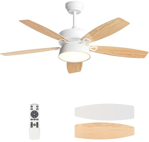 Ventilador de Techo con Luz Led Regulable, Motor DC 35W, Diámetro 132cm