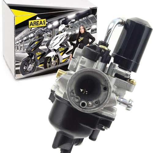 Area1 Ersatz Vergaser 12mm 50ccm 2-Takt. Kompatibel mit NRG Power mc2 mc3 TPH Fly Liberty Free Zip Free Diesis Sfera, Runner, SR R, S Primavera Sprint ET2 LX LXV