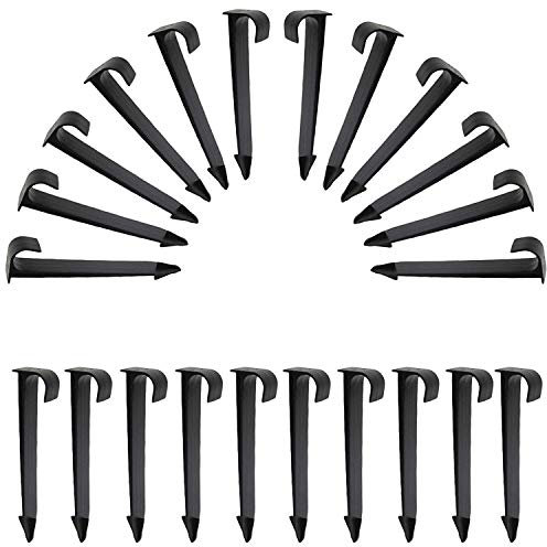 sinzau Lot de 50 ancrages de fixation pour tuyau d'arrosage Noir