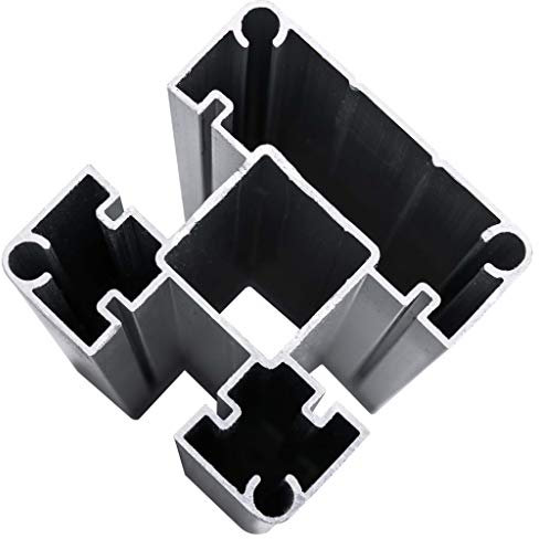 Tidyard Gartenzaun Zaunpaneel-Set WPC-Zaun,Garten Zaun Sichtschutzzaun Zaunblende Zaunbrett Garteneingrenzung Dichtzaun,Holz-Kunststoff-Verbundwerkstoff+Stange Pfosten aus Aluminium
