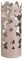 Baroni Home Porte Parapluie Design Moderne en métal ajourné en forme de fleurs avec Crochets et bac d'égouttement extractible, 4 pieds antidérapant en caoutchouc, Tourterelle, 49x19 cm