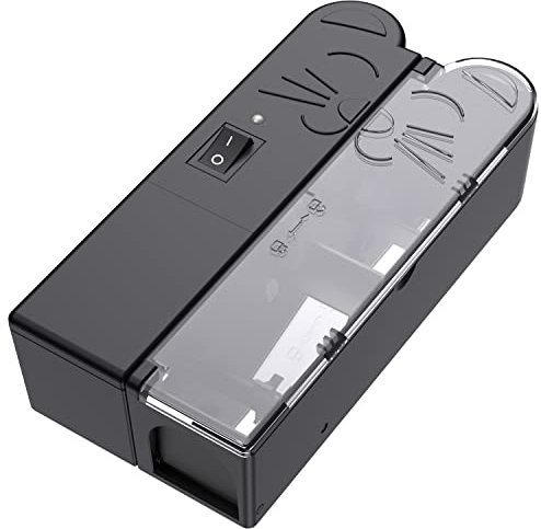 MarkField Upgraded Electronic Mouse Trap Kills Instantly, Rechargeable Lithium Battery, Cyclic Discharge 7000V Indoor/Outdoor Electric Mice Killer, Fully Transparent Cover, Reusable/Detachable