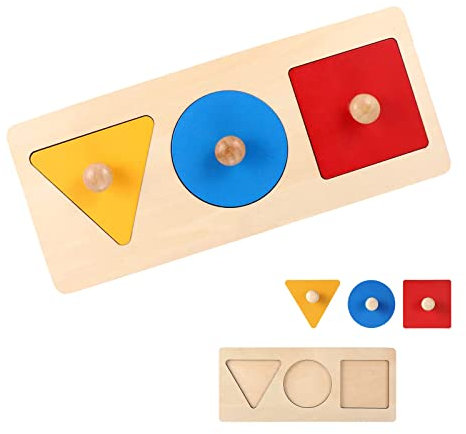 Geometrisches Puzzle,Montessori Mehrere Form Holz Puzzle,Holzpuzzle Steckpuzzle Board Für Baby Kleinkinder Kinder Lernspielzeug