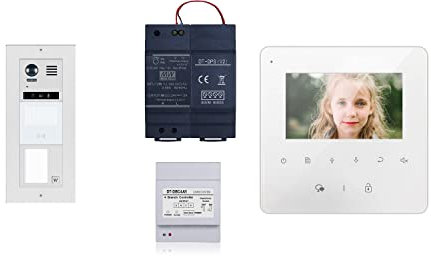 Schick Video Türsprechanlage Einfamilienhaus Aufputzgehäuse m. Regenschutz Video Türsprechanlage 1x Klingeltaste RFID Kartenleser f. Türöffner 1 Monitor Verwendung im Innen- und Außenbereich