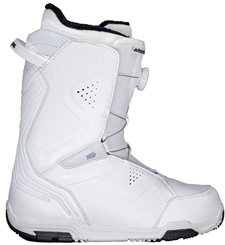 Airtracks Botas de snowboard para mujer Strong ATOP - Botas de snowboard QL, color blanco, talla 39