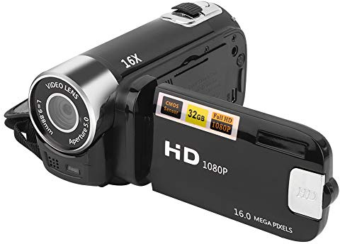 Focket 16X Digital Zoom Video Camera Camcorder, 2.7in LCD Screen 16MP Digital Camera Recorder 128GB Vlogging Camera, Video Recording Camcorder for Teens Beginners
