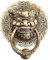 RUNCH Campanello Leone, Battente in Ottone, Campanello a Testa di Leone per Porta d'ingresso con Aspetto Storico,D