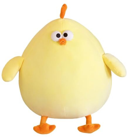 Lustiges Hühner Kuscheltiere, Molliges Hühner Plüsch Superweiches Kuschelkissen Geschenk for Jungen Und Mädchen Heimdekoration(Yellow,50cm/19.6in)