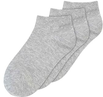 MELAWEAR Sneakersocken 3er Pack (DE/NL/SE/PL, Numerisch, 39, 42, Regular, Kurz, grau-melange)