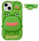 QoKcoahn Frog Bracket Case for iPhone 12/12 Pro - Funny 3D Cartoon Ugly Green Cute Kawaii Shockproof Protective Silicone Phone Case