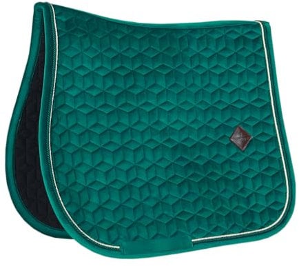 Tapis de selle PONY - Vert foncé - Velours - Saut d'obstacles