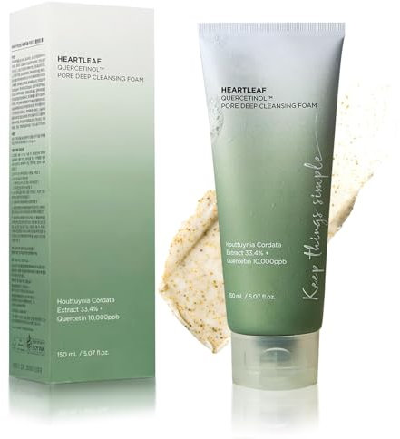 Nettoyant Visage, Mousse Nettoyante Visage pour Éliminer les Cellules Mortes Visage Purifie la Peau & Réduit les Imperfections, Face Wash con Quercetinol Nettoyage en Profondeur Exfoliación Suave
