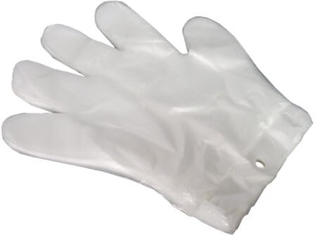 VEPATIM 1000 Einweghandschuhe aus HDPE geblockt perforiert universal passend (L)