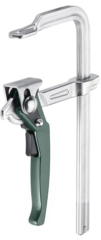 metabo Schnellspannzwinge - 300 mm Spannweite, 4000 N Spannkraft - Schnelle Fixierung dank Rasterspannhebel, hohe Spannkraft für sichere Befestigung verschiedener Werkstücke, robustes Spannwerkzeug