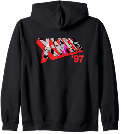 Marvel Studios X-Men '97 Logo Cable Psylocke Jubilee Sunspot Zip Hoodie