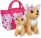 Simba 105893213 - ChiChi Love Happy Family, Chihuahua Plüschhunde in zwei verschiedenen Größen, 20/14cm, mit modischer Tasche, ab 3 Jahre