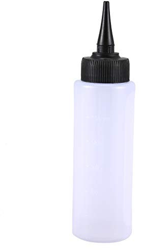 Summerwindy 150 ml Applicateur de mesure de couleur de cheveux Outil de coiffure de bouteille Blanc 18 x 4.5 cm