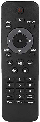 ASHATA Mando a Distancia para Reproductor DVD, Control Remoto Universal para Reproductor Reemplazo de Controlador para DVP5982C1/37B DVP3350K DVP3386K DVP3310K
